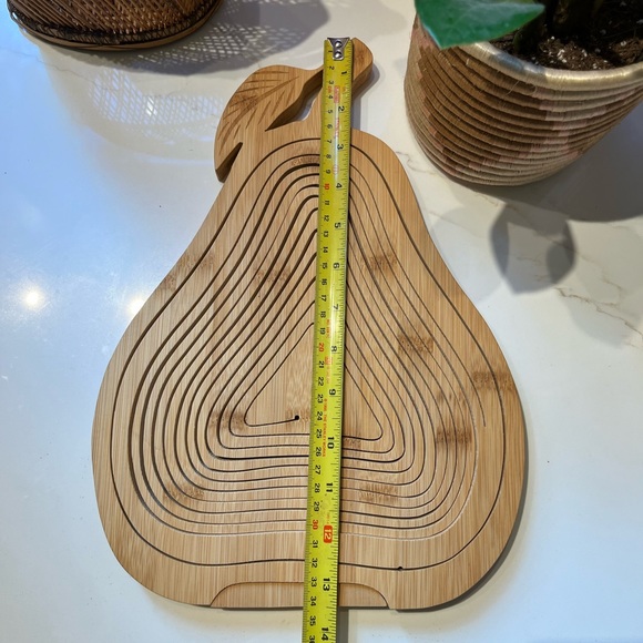 Wooden collapsible pear shaped fruit basket - Picture 9 of 9